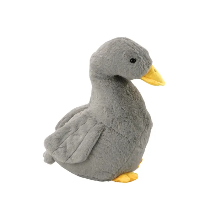 Plush Goose Mascot Gray Cuddly Plush Duck 40 cm Plīša rotaļlietas