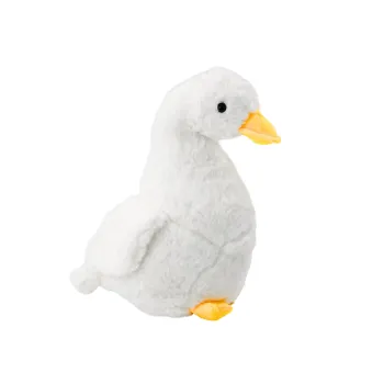 Balta plīša zoss, 40 cm