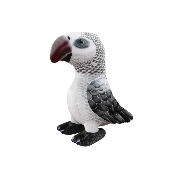 Plush Gray Parrot Mascot 20 cm Plīša rotaļlietas