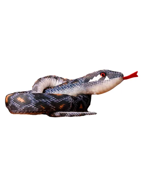 Pliša pelēks čūskas talismans 210 cm