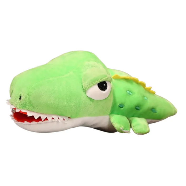 Plīša zaļš krokodils 30 cm
