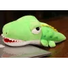Plīša zaļš krokodils 30 cm