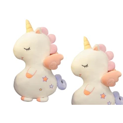 Plīša talismans plīša rotaļlieta plīša vienradzis balta 50cm