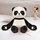 Plush Mascot Cuddly Toy Panda With Magnets 23cm Plīša rotaļlietas
