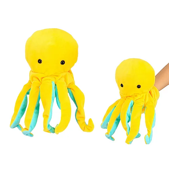 Pluszowa maskotka ośmiornica żółta lalka 25 cm