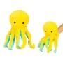 Plīša talismans astoņkājis dzeltena lelle 25 cm