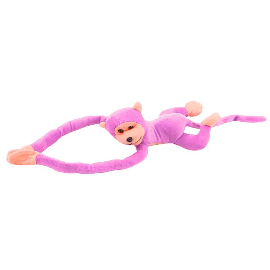 Plush Monkey Mascot with Sound, Pink 80 cm Plīša rotaļlietas