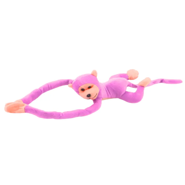 Plush Monkey Mascot with Sound, Pink 80 cm Plīša rotaļlietas