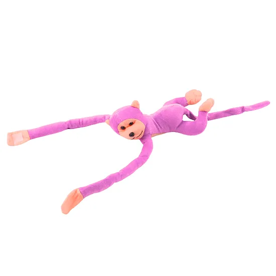 Plush Monkey Mascot with Sound, Pink 80 cm Plīša rotaļlietas