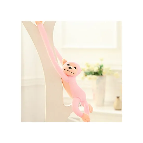 Plush Monkey Mascot with Sound, Pink 80 cm Plīša rotaļlietas