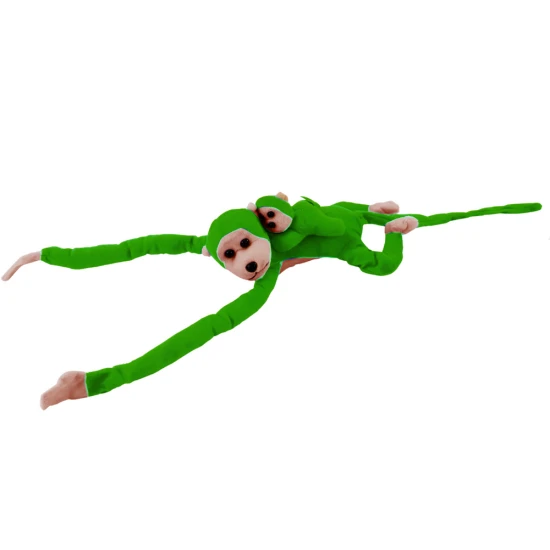 Plush Monkey with Baby Mascot Green 70 cm Plīša rotaļlietas