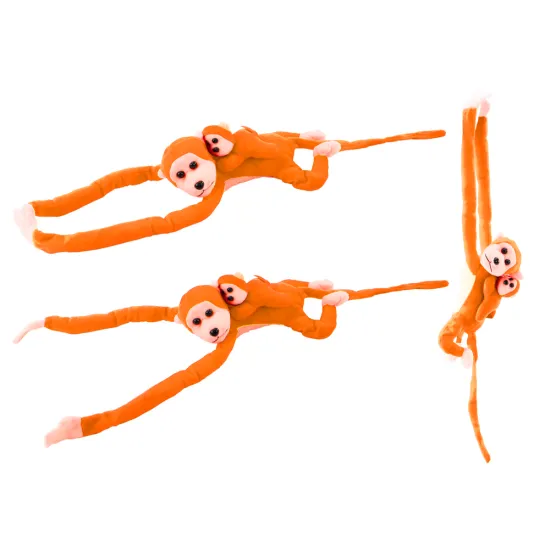 Plush Monkey with Baby Mascot, Orange with Sound 70 cm Plush toys