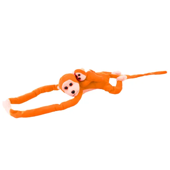 Plush Monkey with Baby Mascot, Orange with Sound 70 cm Plush toys