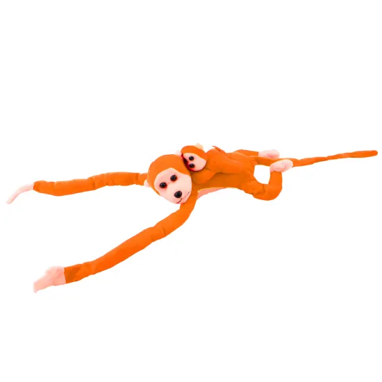 Plush Monkey with Baby Mascot, Orange with Sound 70 cm Plush toys