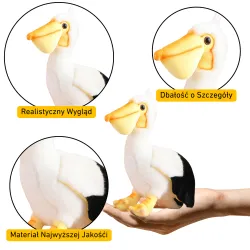 Plīša putns pelikāns Plīša rotaļlieta talismans Cuddly Toy 24cm