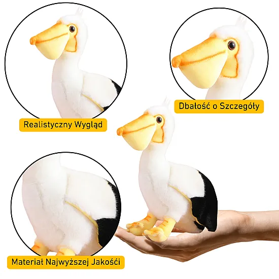 Plush Pelican Bird Plush Toy Mascot Cuddly Toy 24cm Plīša rotaļlietas