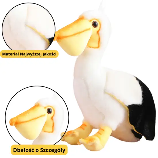 Plush Pelican Bird Plush Toy Mascot Cuddly Toy 24cm Plīša rotaļlietas