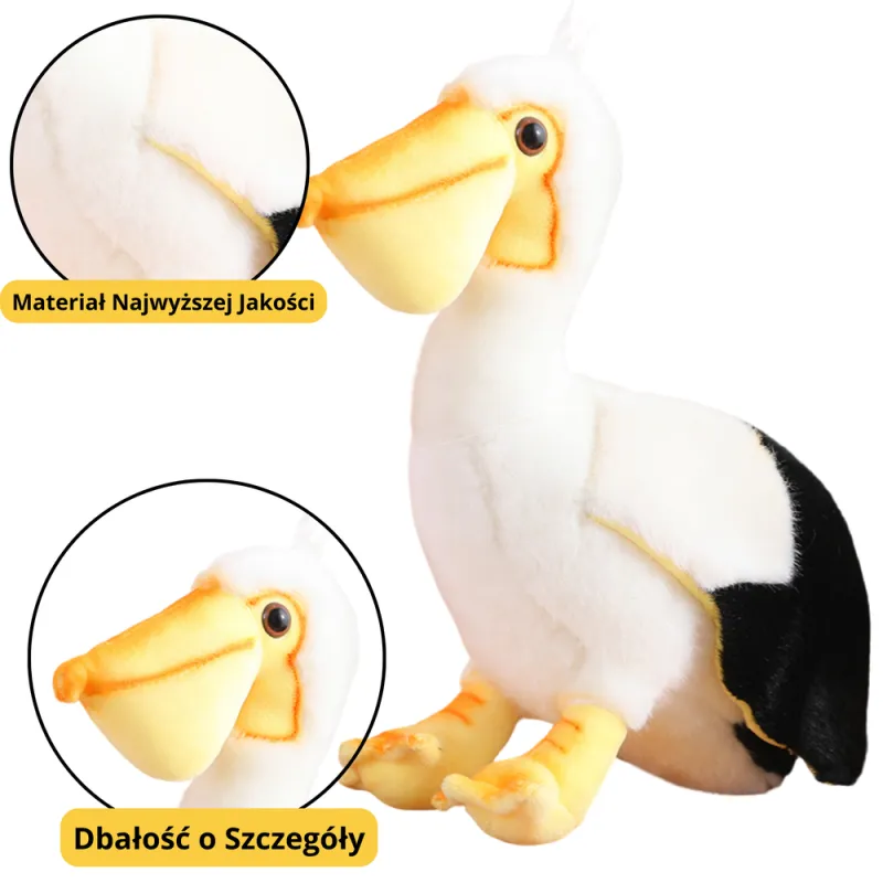 Plush Pelican Bird Plush Toy Mascot Cuddly Toy 24cm Plīša rotaļlietas