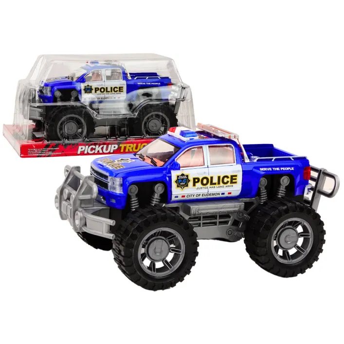 Police Car Pickup Blue Off-Road Police Vehicle Rotaļlietu automašīnas
