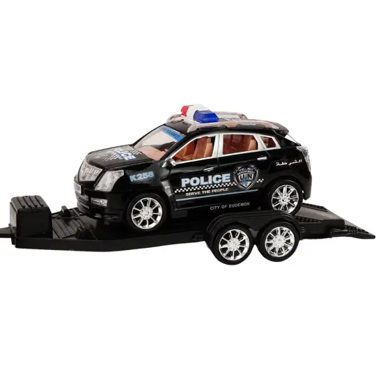 Policijas komplekts: policijas pikaps ar traktoru