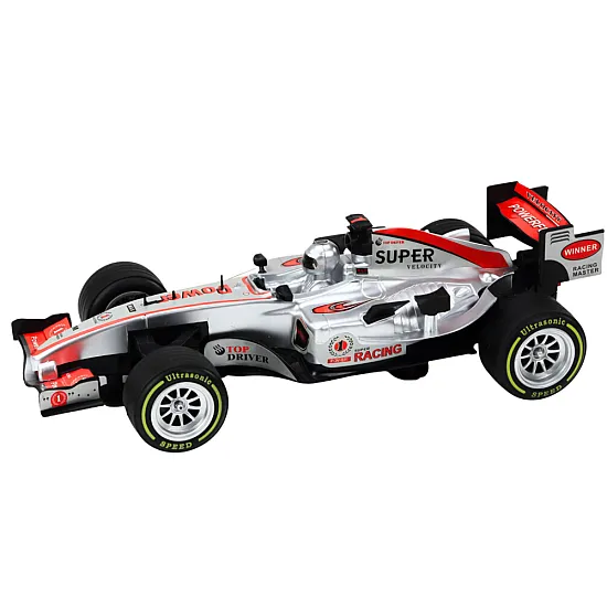 Racer Sports Car With 1:9 Drive Silver Sounds Leluautot