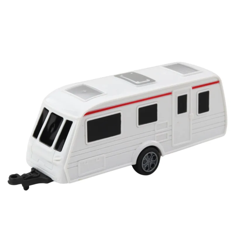 Set of Metal Car with Camper Trailer Red Rotaļlietu automašīnas