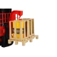 Red Forklift 1:16 Moving Forks Sounds Lights Rotaļlietu automašīnas