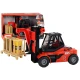 Red Forklift 1:16 Moving Forks Sounds Lights Rotaļlietu automašīnas