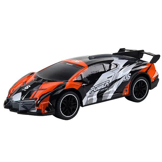 Remote Controlled Sports Car RC 1:10 Orange Speed ​​up to 25 km/h Mänguautod