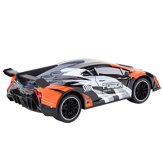 Remote Controlled Sports Car RC 1:10 Orange Speed ​​up to 25 km/h Mänguautod