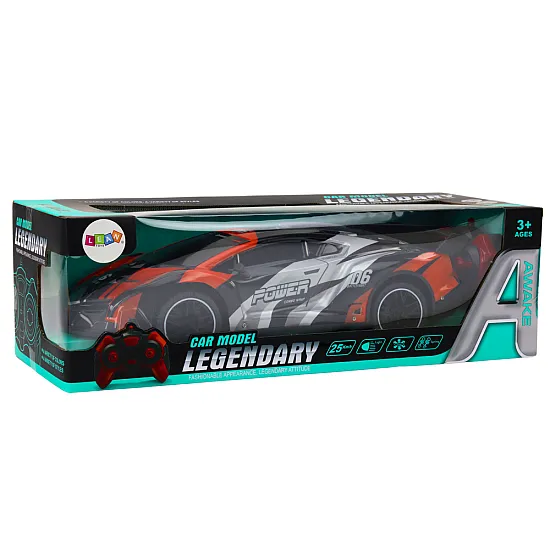Remote Controlled Sports Car RC 1:10 Orange Speed ​​up to 25 km/h Mänguautod