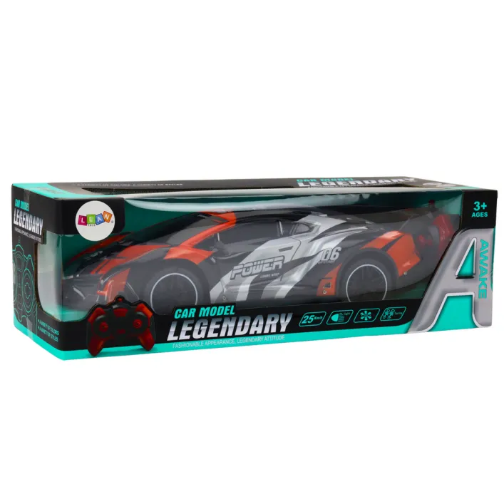 Remote Controlled Sports Car RC 1:10 Orange Speed ​​up to 25 km/h Rotaļlietu automašīnas