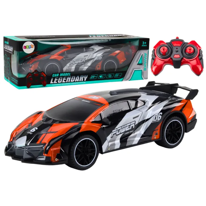 Remote Controlled Sports Car RC 1:10 Orange Speed ​​up to 25 km/h Rotaļlietu automašīnas