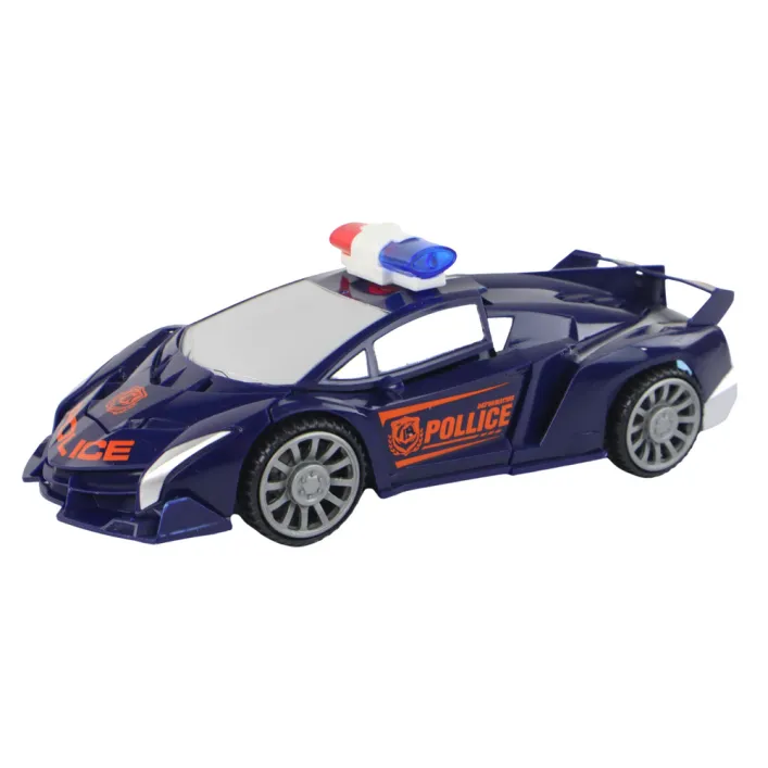 Robot Car Police Navy Blue 2in1 Transformation Rotaļlietu automašīnas