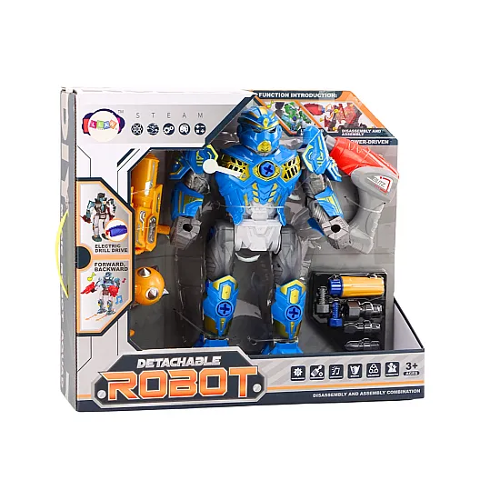 Saliekamais zilais robots