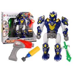 Tumši zils saliekamais robots