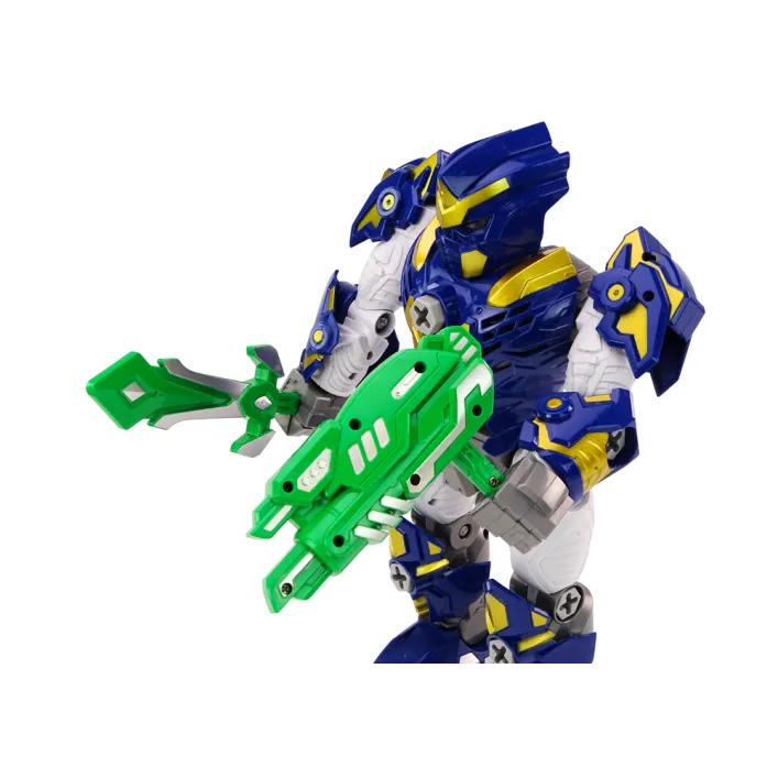 Tumši zils saliekamais robots