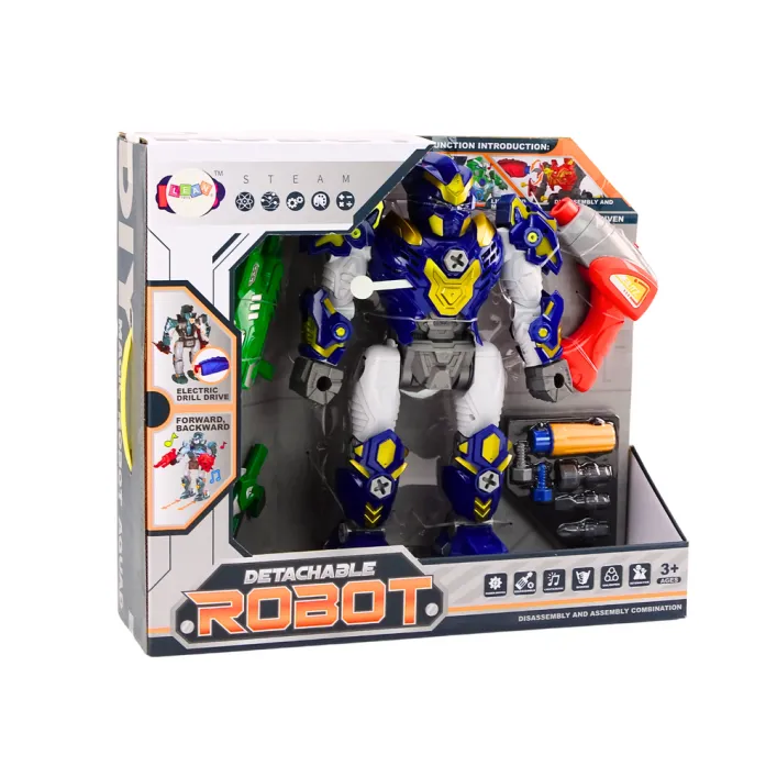 Tumši zils saliekamais robots
