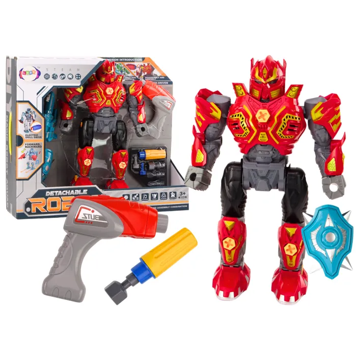 Sarkans saliekamais robots
