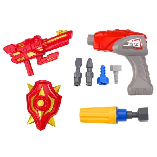 Gatavs saliekamais robots gaiši zilā krāsā