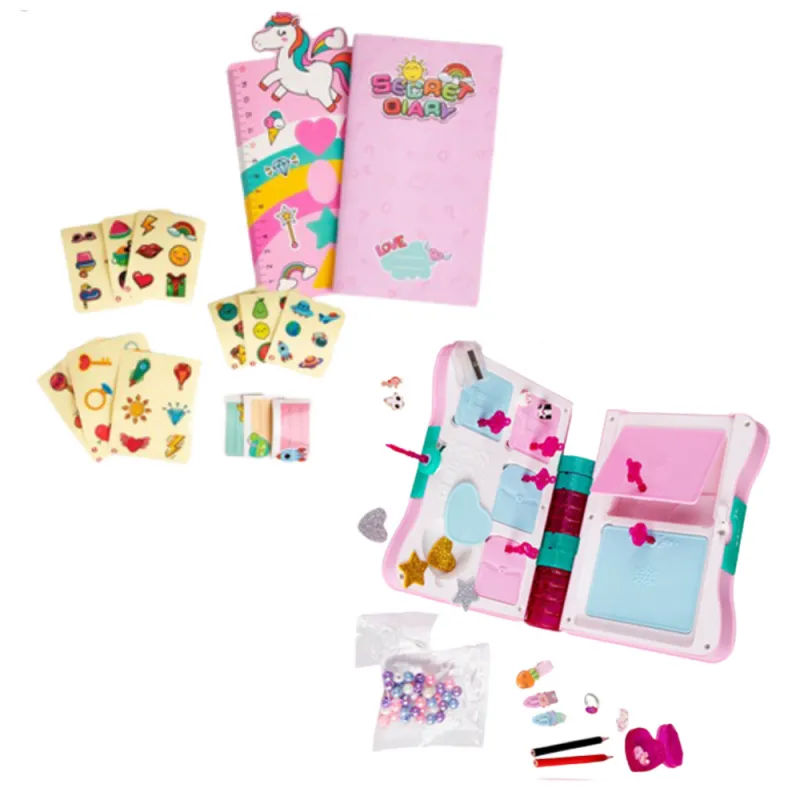 Secret Diary Padlock Notebook Locker Key Accessories Pink Saimnieki