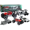 Set of Red Off-Road Car and White Sports Car Tow Truck Rotaļlietu automašīnas