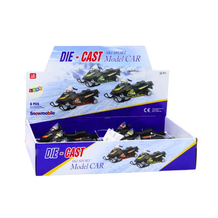 Snowmobile with spring suspension and drive, Scale 1:32, Lights, Sounds Rotaļlietu automašīnas