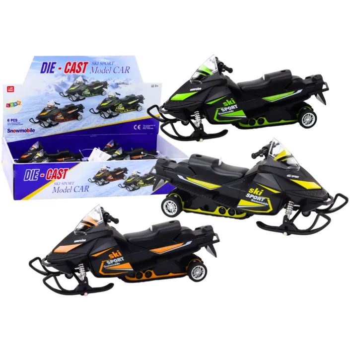 Snowmobile with spring suspension and drive, Scale 1:32, Lights, Sounds Rotaļlietu automašīnas