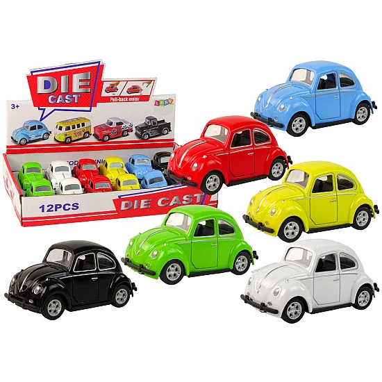 Spring Spring With Friction Drive Beetle Passenger Car 6 Colors Rotaļlietu automašīnas