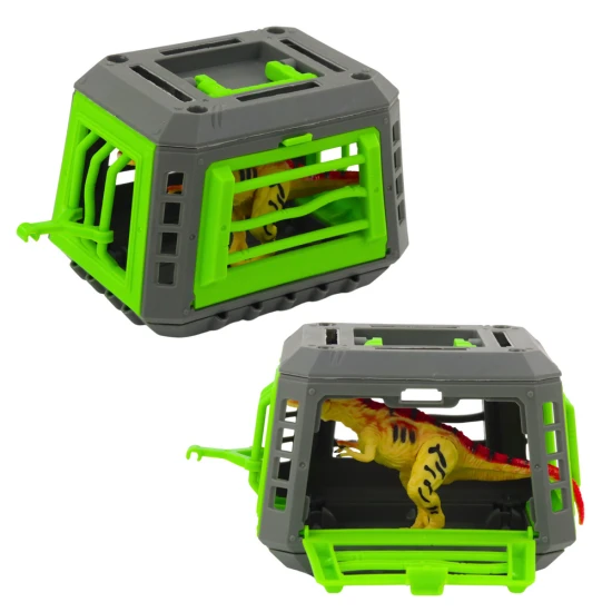 Melns apvidus auto komplekts ar būrti un dinozauru Dinozauri