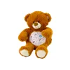 Teddy Bear Sleeping Lights Sounds Night and Day Mode Brown Plīša rotaļlietas