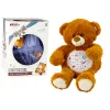 Teddy Bear Sleeping Lights Sounds Night and Day Mode Brown Plīša rotaļlietas