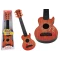 Bērnu koka rotaļu oranža ģitāra