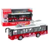 Trolleybus Bus 1:16 Lights Sounds Drive White and Red Rotaļlietu automašīnas